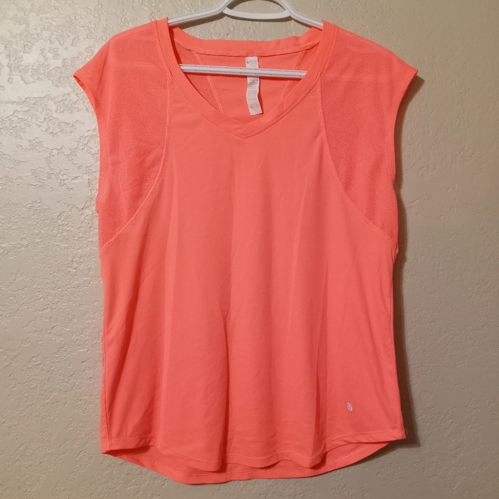 🛍 3/$12 BALLY Fitness Sleeveless Tee Highlighter Pink